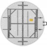 PREMIUM összecsukható kerek asztal, 150 cm
